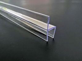 Glastür Fugendichtung Glas-Glas 180° aus Polycarbonat, hochtransparent (glasklar), Art.Nr. S003A2