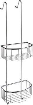 Smedbo Sideline Duschkorb doppelt, zum Einhängen am Glas, verchromt, DK1041