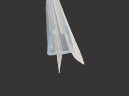 Schleiflippendichtung für Duschtür mit Wasserabweiser u. Schleiflippe unten, für 5 u. 6 mm Glas, Dichtung Art.Nr. 424