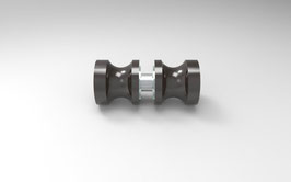 Dusch-Türknopf, 30 mm runde Form, Graphit poliert (Titanium), Typ EUSDK1GM