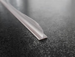 Selbstklebende durchsichtige Vinyldichtung mit "T" Abstreifer für Spalten bis max. 11 mm - SDTWT2