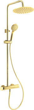 Duschsystem runde Form, mit Duscharmatur, Farbe: Gold,  Artikel-Nr.: NAC Z1QK