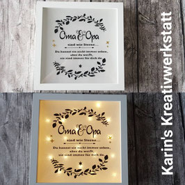LED Bilderrahmen *Oma und Opa sind wie Sterne*