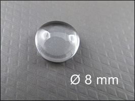 10 x Glas Cabochons / Halbperlen Kreis Rund mit Ø 8 mm