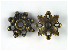 Sternenblüten Perlkappen bronze P05