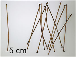 S21 - Kupferfarbene Nietstifte/ Kettelstifte 50 mm / 5 cm lang