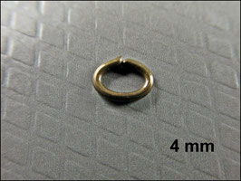 Ovale Offene Biegeringe bronzefarben Ø 4 mmx2.5mm - R102V