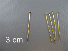 S28 -Vergoldete Nietstifte/ Kettelstifte 30 mm / 3 cm lang