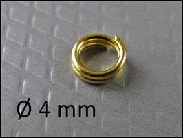 Ø 4 mm - 50x, 100x oder 200x Spaltringe Vergoldet