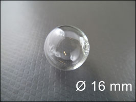 10x oder 100x 16 mm Glaskugeln Glasperlen Klar durchsichtig hohl mundgeblasen