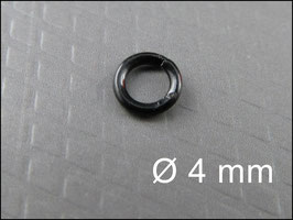 Offene Biegeringe schwarz metallic Ø 4 mm - R702