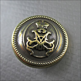 Gold brünierte Messingknöpfe 12 mm oder 16 mm mit Öse Phantasie Emblem