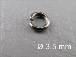Offene Biegeringe schwarz metallic Ø 3,5 mm