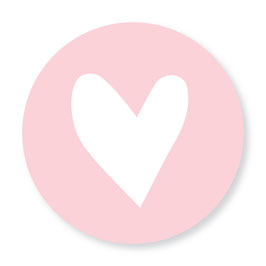 25 stuks sluitstickers hart roze
