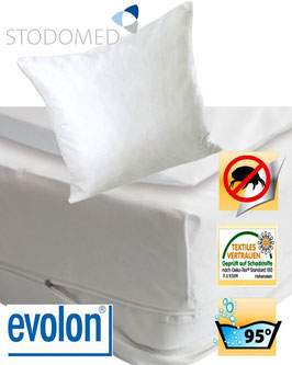 STODOMED EVOLON Kopfkissenschoner für Hausstaubmilben Allergiker Encasing Milbenkotdicht 80 x 80 cm