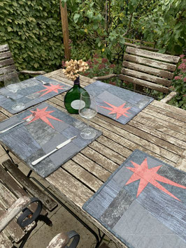 4 Tischsets mit Stern