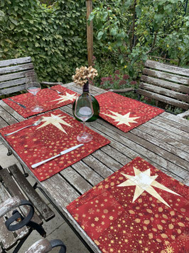 4 Tischsets mit Stern