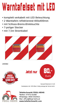 Warntafelset mit LED