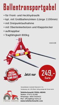 Ballentransportgabel klappbar