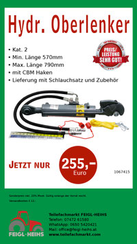Hydraulischer Oberlenker Kat. 2