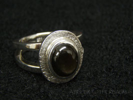 Ring K53 Fair Trade Silber (925) aus Bolivien; Sternsaphir aus konv. Handel