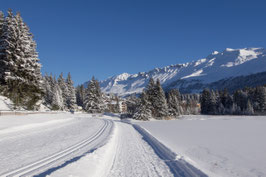 Doppelkarte A5 / hochweiss - Winter Heidsee / Valbella - PC298507