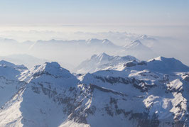 Doppelkarte A5 blütenweiss  - Alpen 2