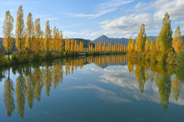 Doppelkarte A5 / bütenweiss -  Herbststimmung am Aarekanal   -  MSW0201