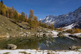Doppelkarte B6 blütenweiss - Herbststimmung auf der Fafleralp 3 - PA257663