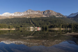Doppelkarte A5 - naturweiss - Heidsee und Parpaner Rothorn - PB038271-5