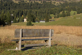Doppelkarte B6 /weiss - Ruhebank - PA117083