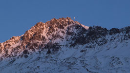 Doppelkarte A5 / hochweiss - Parpaner Rothorn im Abendlicht - 1259928