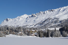 Doppelkarte A5 / hochweiss -Valbella im Winter - PC298561