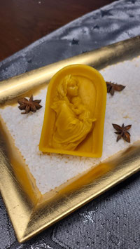 Bienenwachskerze Maria mit Kind