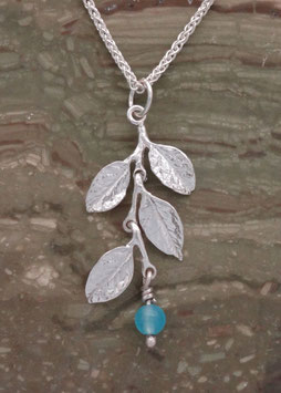 Wisteria Leaf Pendant with drop - LW D P