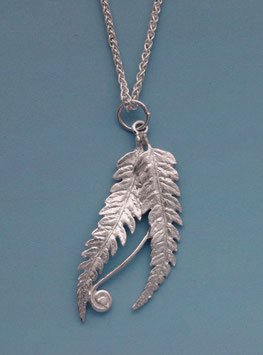 Double Fern Pendant  - L 14 D P