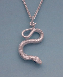 Snake Pendant with CZ Eyes - SP 7 I