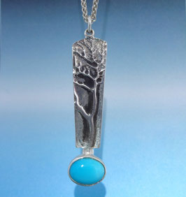 Tree Pendant with Blue Turquoise TP 1