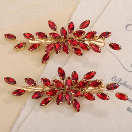 Set 2. Stk. Haarklammern Rot Art. Nr.4187