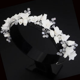 Haarschmuck Blumen Perlen Art. Nr.1110-Silber