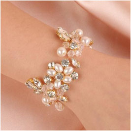 Armband Perlen Strass N5876-G