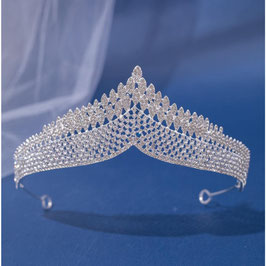 Diadem Silber Haarschmuck Hochzeit N1692-Silber