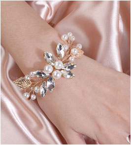 Armband Perlen Strass N5821-G