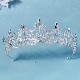 Diadem Silber Strass Art. N1571-Silber Braut Haarschmuck Hochzeit