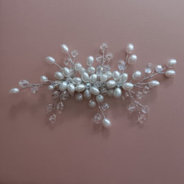 Haarklammer Perlen Art.Nr.4834-Silber