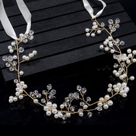 Haarschmuck Braut Haarband Gold Perlen N2957 Haarschmuck Hochzeit