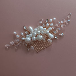 Haarkamm Perlen Strass Art. Nr.3852-Gold