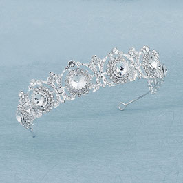 Haarschmuck Braut Diadem Strass Silber N1501-S