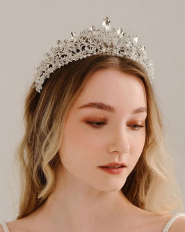 Diadem Silber Strass Haarschmuck Hochzeit N1702-Silber