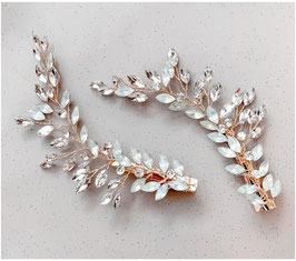 Set 2. Stk. Haarklammern Gold Strass Haarschmuck Braut Kopfschmuck Hochzeit N4860 Haarschmuck Hochzeit